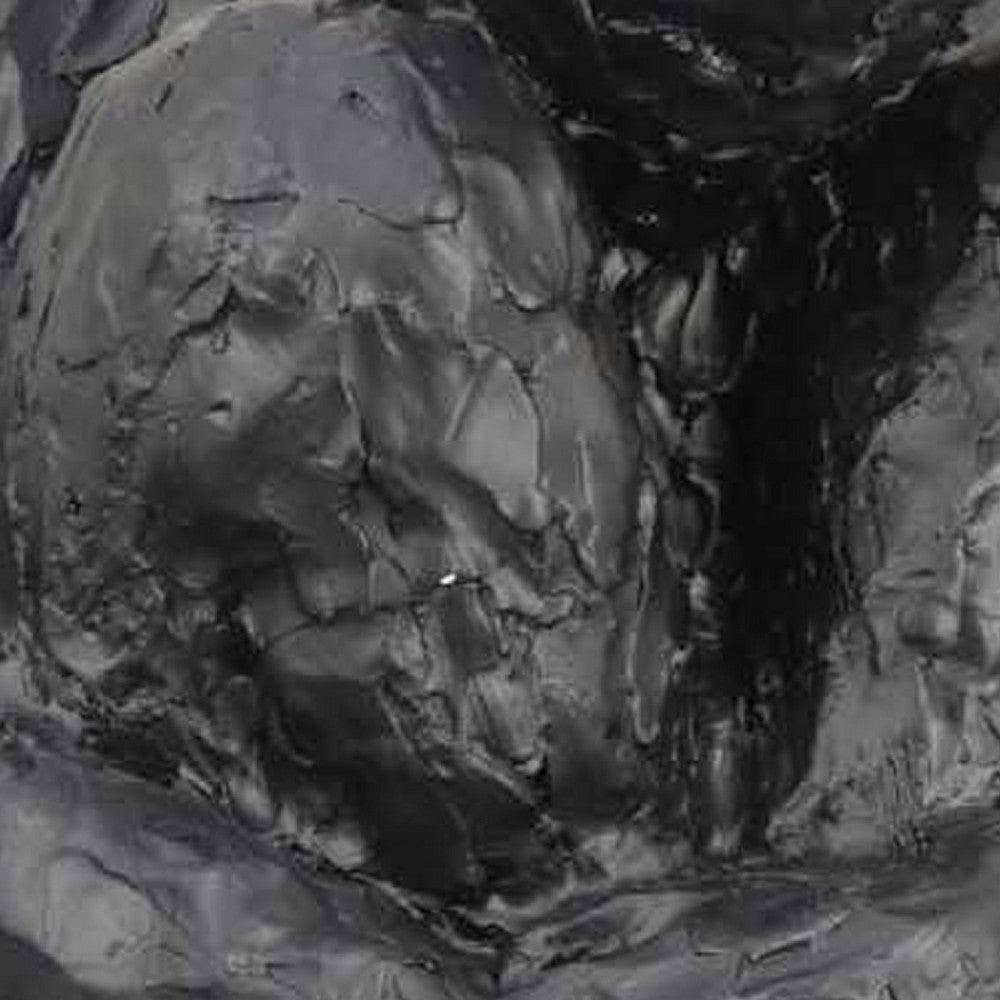 Roy Abstract Contemplative Man Figurine | Black Resin Art | 27’’