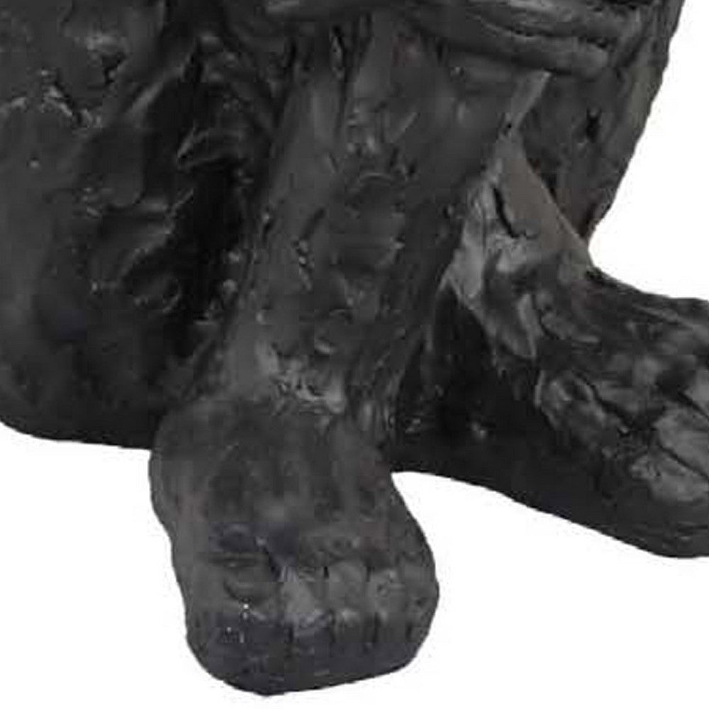 Roy Abstract Contemplative Man Figurine | Black Resin Art | 27’’