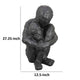 Roy Abstract Contemplative Man Figurine | Black Resin Art | 27’’