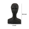 Nyk Abstract Bust Figurine | 94’’ | Human Head Design | Black Resin BM334805