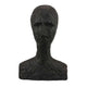 Nyk Abstract Bust Figurine | 94" | Human Head Design | Black Resin