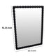Perz Wall Mirror | 42" | Square Frame | Black Beaded Wood Frame