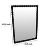 Perz Wall Mirror | 42’’ | Square Frame | Black Beaded Wood Frame BM334811