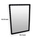Perz Wall Mirror | 42’’ | Square Frame | Black Beaded Wood Frame BM334811