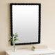 Perz Wall Mirror | 42" | Square Frame | Black Beaded Wood Frame