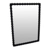 Perz Wall Mirror | 42" | Square Frame | Black Beaded Wood Frame