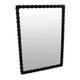 Perz Wall Mirror | 42" | Square Frame | Black Beaded Wood Frame