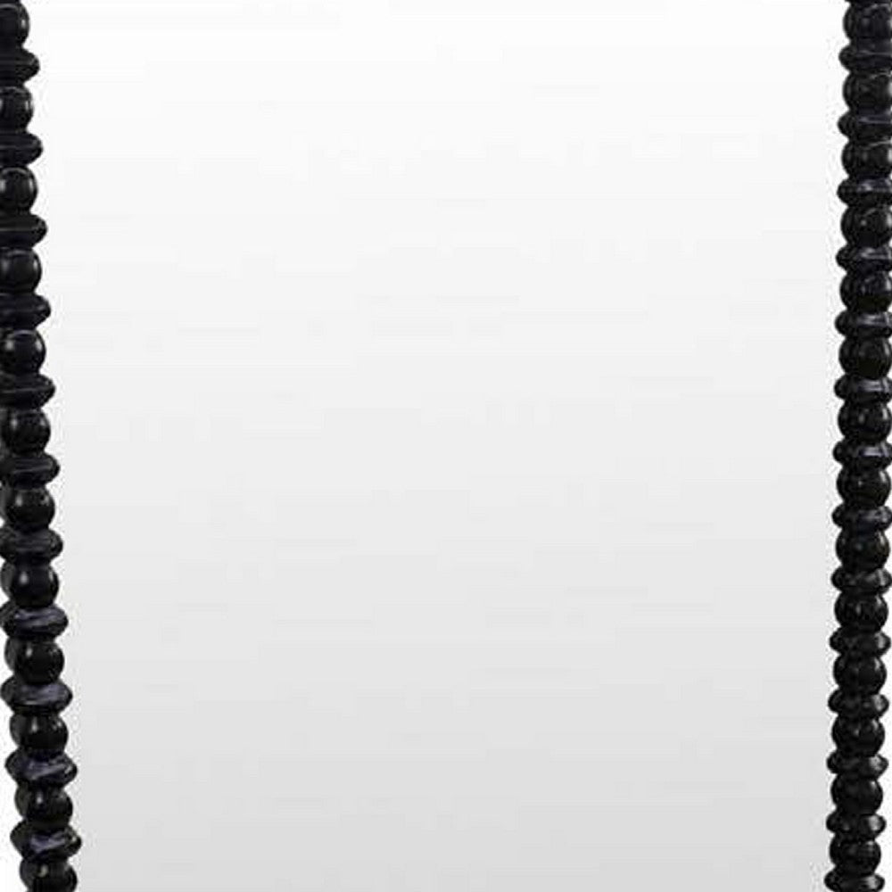Perz Floor Mirror | 72’’ | Rectangular Shaped Black Beaded Wood Frame BM334812
