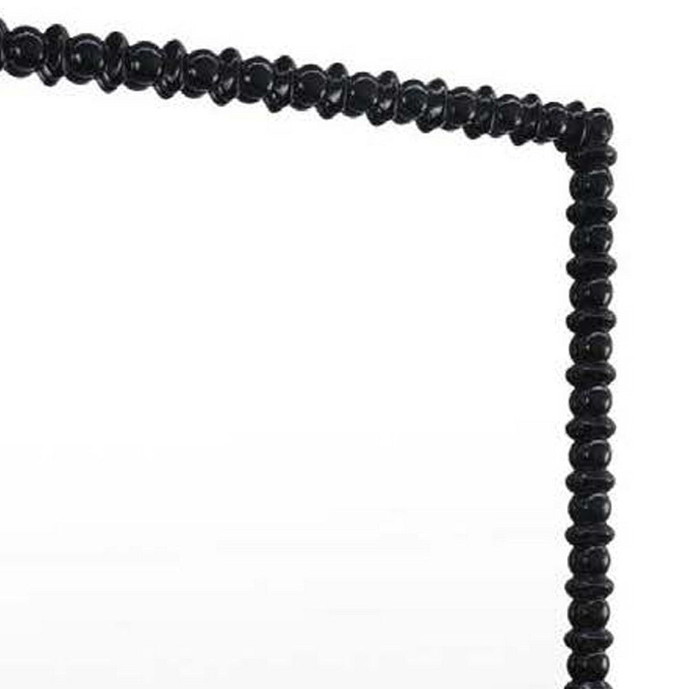 Perz Floor Mirror | 72’’ | Rectangular Shaped Black Beaded Wood Frame BM334812