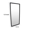 Perz Floor Mirror | 72’’ | Rectangular Shaped Black Beaded Wood Frame BM334812