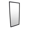 Perz Floor Mirror | 72" | Rectangular Shaped Black Beaded Wood Frame