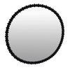 Perz Wall Mirror | 36" | Round Shape with Black Beaded Wood Frame
