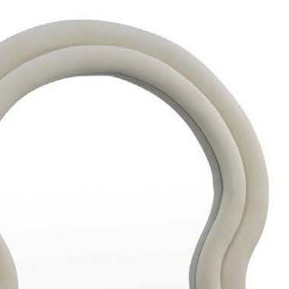 Izy Floor Mirror | 63’’ | Light Beige Wavy Abstract Frame | Wood BM334814