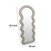 Izy Floor Mirror | 63’’ | Light Beige Wavy Abstract Frame | Wood BM334814