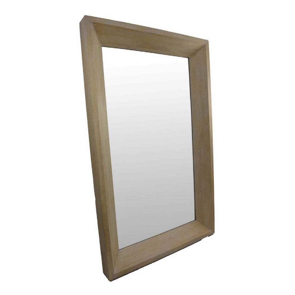 Cisy Floor Mirror | 75" | Light Oak Brown Wood Rectangular Frame