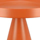Plant Stand Table | 19’’ Round Top Cone Pedestal Base | Orange Metal BM334817