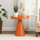 Plant Stand Table | 19" Round Top Cone Pedestal Base | Orange Metal