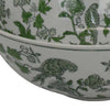 Accent Decorative Bowl | Chinoiserie Art Inspired White Gray Finish BM334820