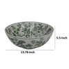 Accent Decorative Bowl | Chinoiserie Art Inspired White Gray Finish BM334820