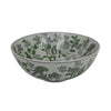 Accent Decorative Bowl | Chinoiserie Art Inspired White Gray Finish