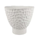 Decorative Bowl Shaped Planter | Modern Hammered White Ceramic 12"