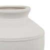 Modern Decorative Flower Vase | Textured White Ceramic 16’’ BM334836