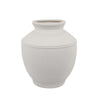 Modern Decorative Flower Vase | Textured White Ceramic 16"