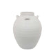 Dero Decorative Flower Vase | White Ceramic | Antique Urn Style | 14"