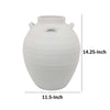 Dero Decorative Flower Vase | White Ceramic | Antique Urn Style | 14’’ BM334838