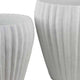 Accent Bowl Planter Set of 2 | Ribbed Edges White Terracotta 14’’ 11’’ BM334842