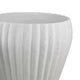 Accent Bowl Planter Set of 2 | Ribbed Edges White Terracotta 14’’ 11’’ BM334842