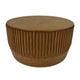 Modern Storage Coffee Table | 31" Round Lift Top | Dark Brown Wood