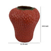Kema Decorative Flower Vase | Strawberry Accent | 15’’ Red Ceramic BM334852