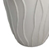 Ro Decorative Vase | Textured Lotus Accents | White Ceramic 16’’