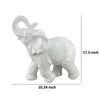 Accent Table Decoration | Elephant Design | 18’’ White Ceramic Body BM334867