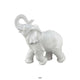 Accent Table Decoration | Elephant Design | 18" White Ceramic Body