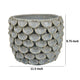 Decorative Textured Planter | Seashell Style 12’’ Gray Ceramic Body BM334868