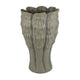 Decorative Vase | Organic Sea Design | Floral Details | Green Ceramic