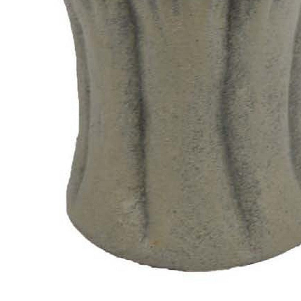 Decorative Vase | Organic Sea Design | Floral Details | Green Ceramic BM334869