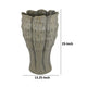 Decorative Vase | Organic Sea Design | Floral Details | Green Ceramic BM334869