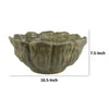 Bobo Decorative Bowl | Floral Design | 17’’ Olive Green Ceramic