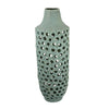 Kolo Decorative Vase | Perforated Design | 25" Green Ceramic Body