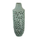 Kolo Decorative Vase | Perforated Design | 25" Green Ceramic Body