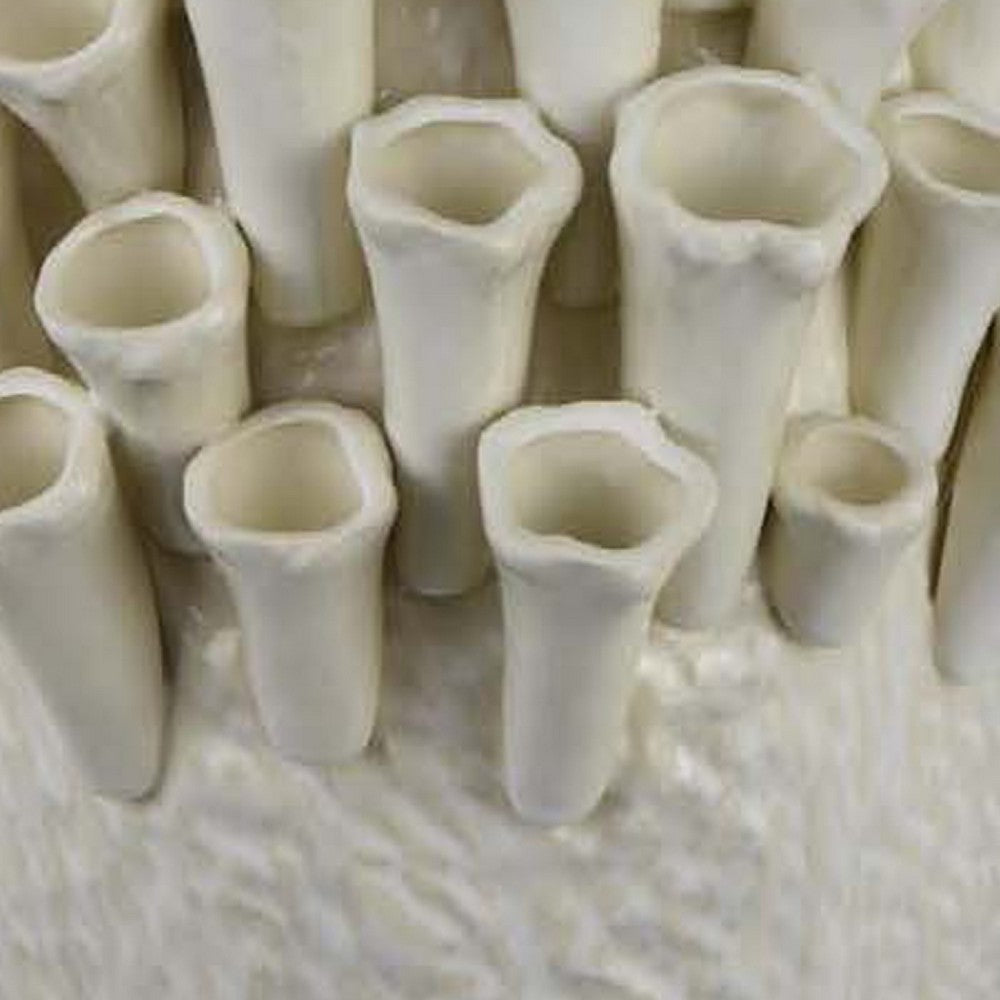Cior Decorative Vase | Coral Shape Design | 18’’ White Ceramic Body BM334880