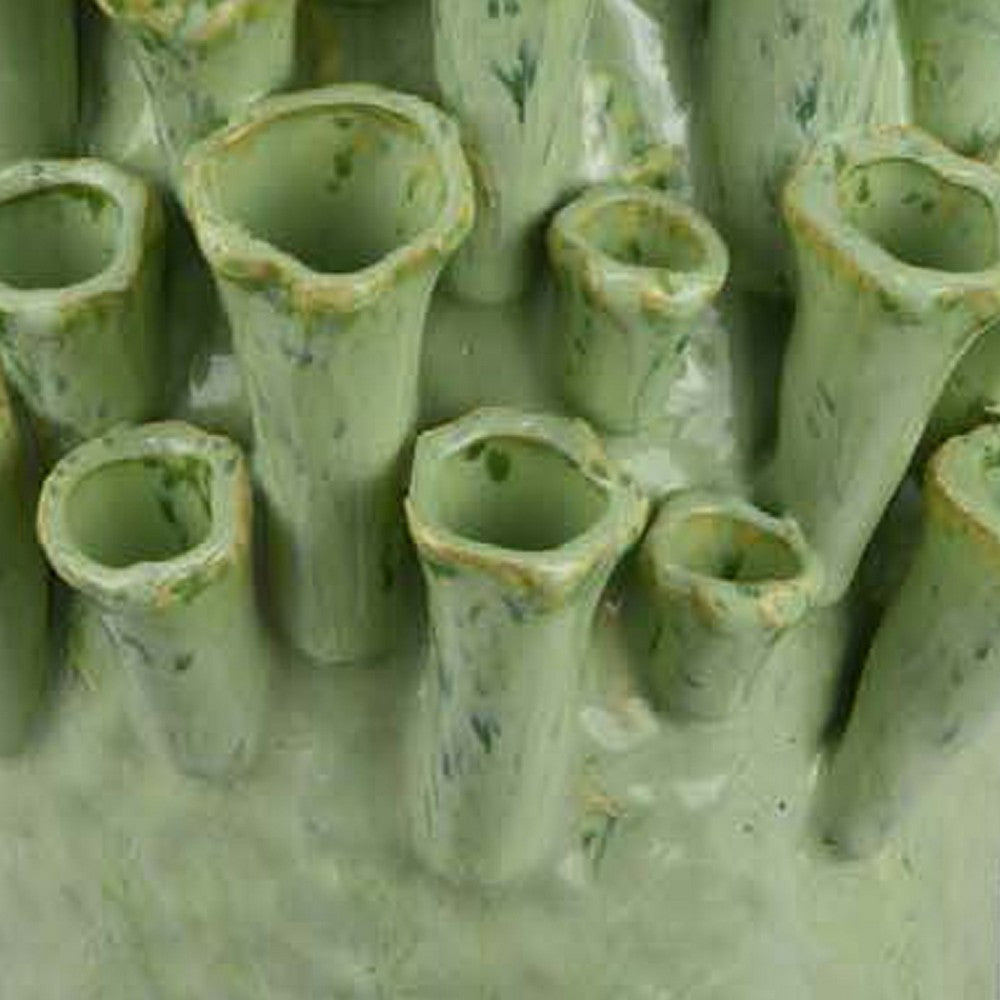 Cior Decorative Vase | Coral Shape Design | 18’’ Green Ceramic Body BM334884