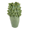 Cior Decorative Vase | Coral Shape Design | 18" Green Ceramic Body