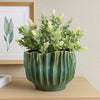 Esam Decorative Planter | Textured Ceramic Body | 19" Dark Blue