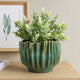 Esam Decorative Planter | Textured Ceramic Body | 19" Dark Blue