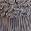 Decorative Planter | 13’’ Ribbed Seashell Design | Purple Ceramic BM334889