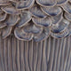 Decorative Planter | 13’’ Ribbed Seashell Design | Purple Ceramic BM334889